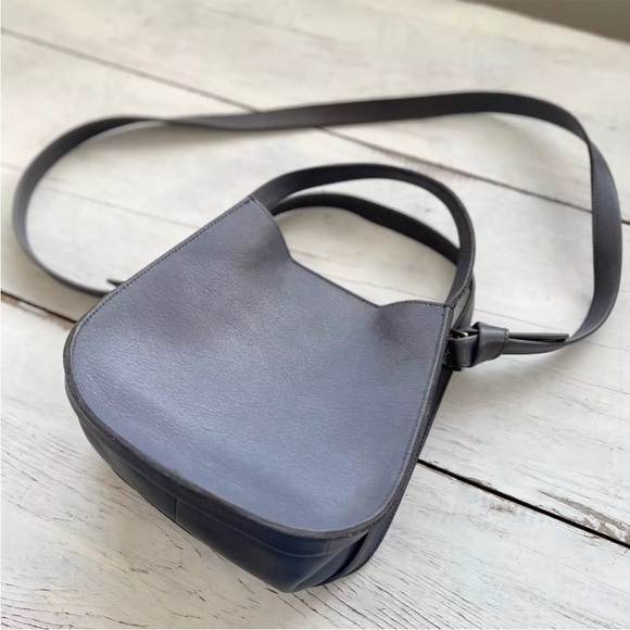 RARE Madewell Small Sydney Leather Crossbody Bag Charcoal Gray / Blue $168 #AI57 - Picture 10 of 15